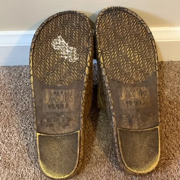 Pali Hawaii J Slips Brown “Coconut” Unisex Slide On Sandals Women’s 8/Men’s 6.5 - Picture 7 of 8